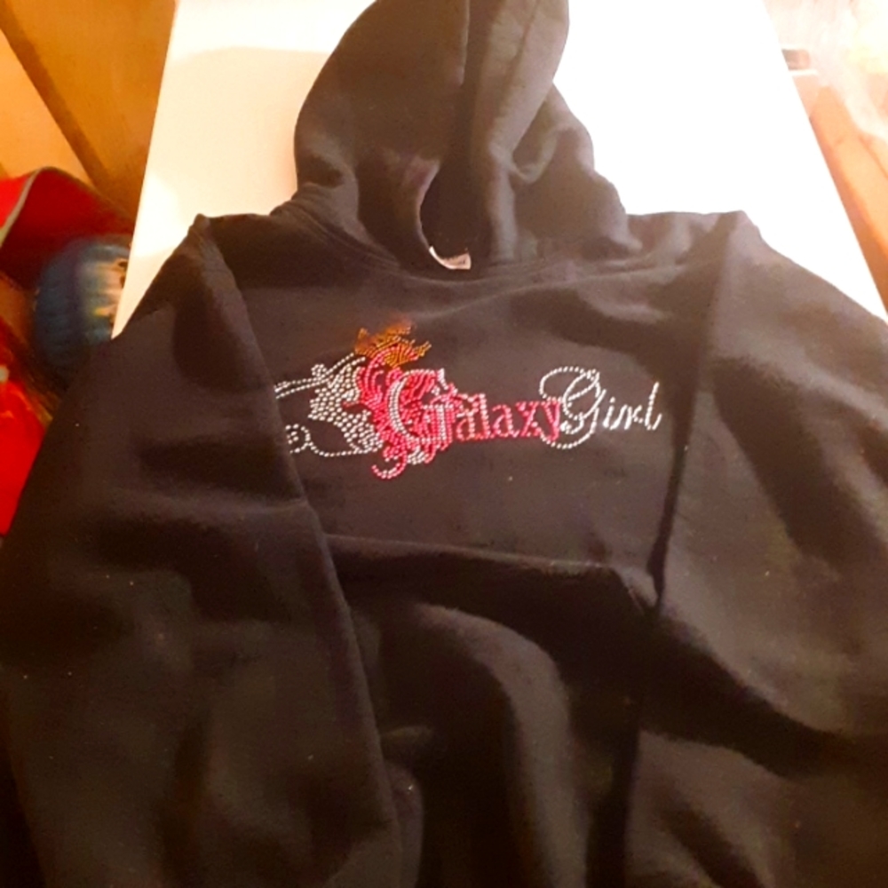 Gildan black galaxy girl hoodie